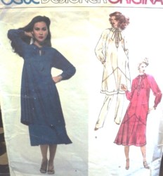 1949 Vogue JEAN MUIR PULLOVER SEAM DRESS, TUNIC, FLARE SKIRT, PANTS PATTERN 12 OR 10 CHOICE